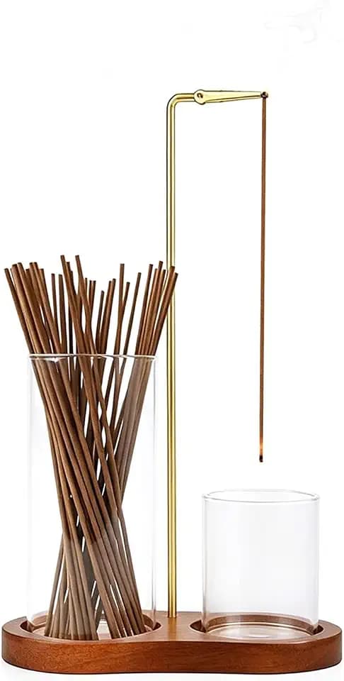Räucherstäbchen Halter, Umgedrehter Holz Basis mit Abnehmbarem