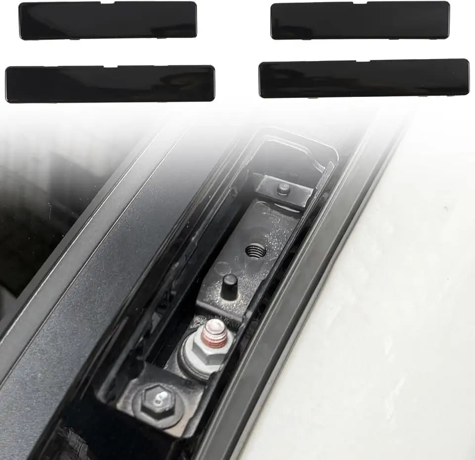 HIGH FLYING for Toyota RAV4 2019-2025 Car Exterior Accessories Roof Rails Rack End Cap Cover Shell Replacement ABS 4PCS Black (ONLY Fit OEM Rack)