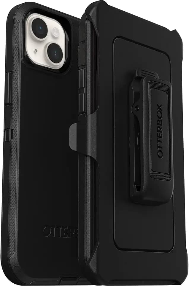 OTTERBOX Apple iPhone 14 Plus Defender Series Case - Black (77-88362), 4X Military Standard Drop Protection, Multi-Layer Protection