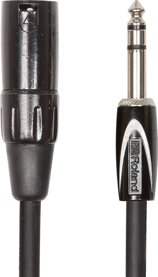 Roland Black-Serie symmetrisches Verbindungskabel – 6,3-mm-TRS-Klinke (männlich) auf XLR (männlich), Länge: 1,5m – RCC-5-TRXM