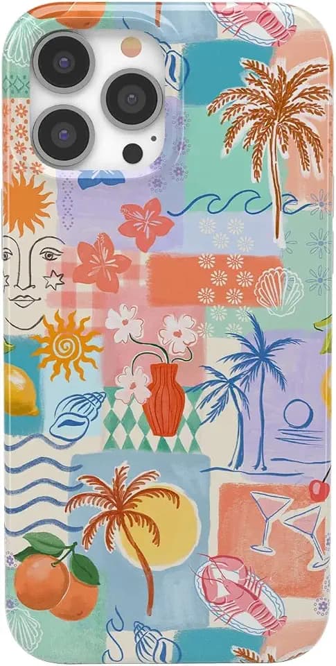 Casely iPhone 14 Pro Max Case | Tropical Heat | Beachy Collage | Compatible with MagSafe | Classic Ultra Slim Design