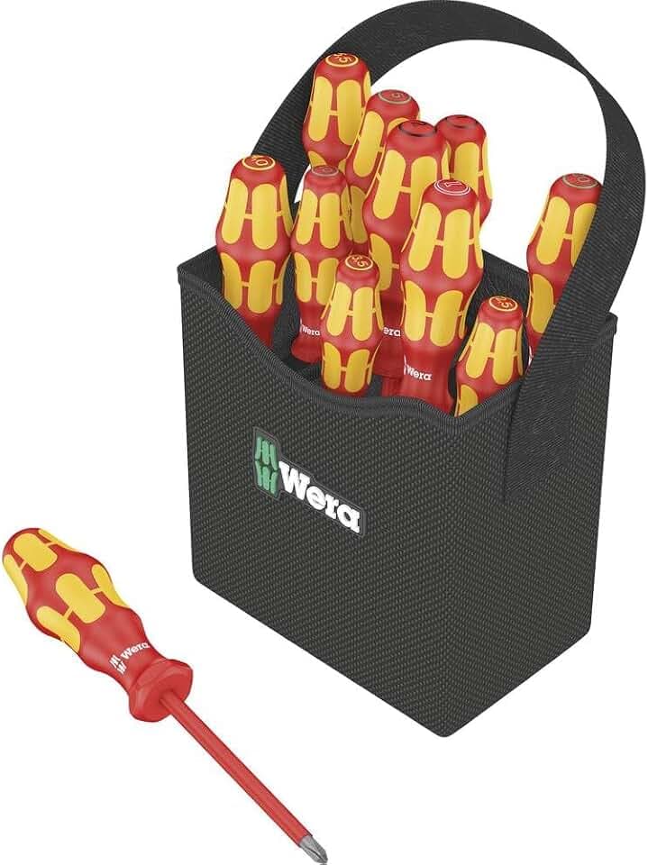 Wera Schraubendreher Set im textilen Köcher Kraftform 2go 100, 11-teilig, 1 Stück, 05004310001