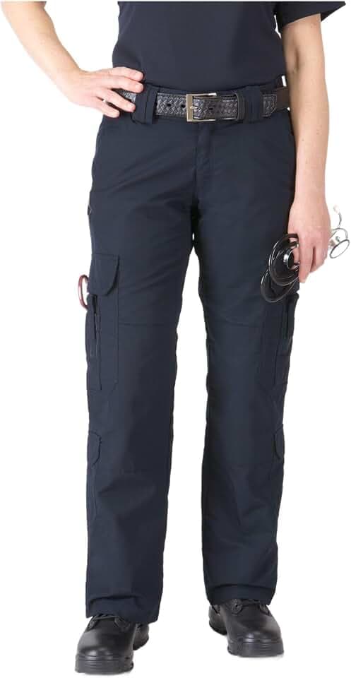 5.11 Tactical Women’s Taclite EMS Pants - Regular Fit Ripstop Cargo Work Pants, 19 Pockets, Adjustable Waist, Style 64369ABR