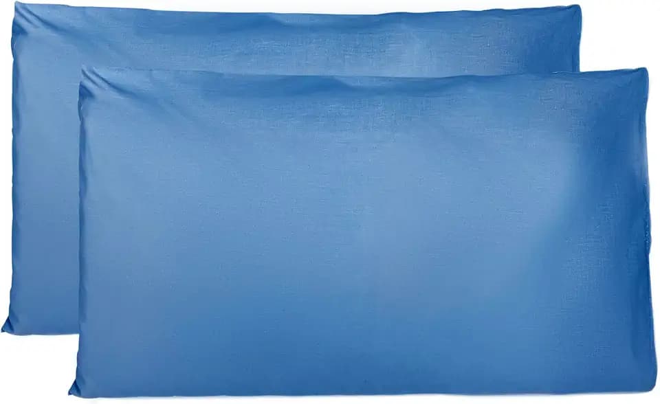 Kissenbezug 50X70 cm 2er Set - 100% Baumwolle, Superweicher Premium Jersey Kopfkissenbezug, Schlicht und edel im Design, Made in Italy - Königsblau