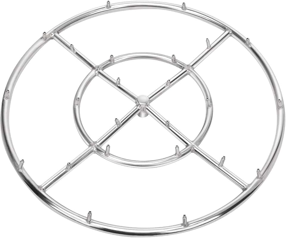 Stanbroil 24" High Flame Round Jet Burner Ring for Natural or Propane Gas