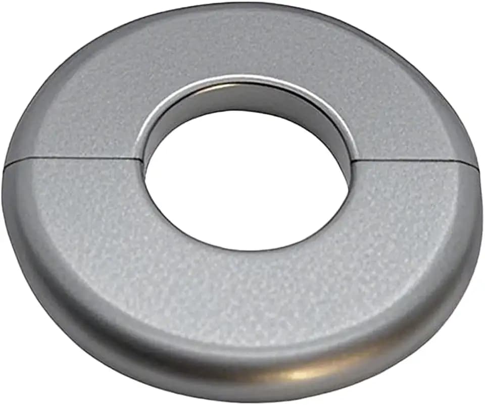 1 Piece ABS Wall Split Flange Round Self-Adhesive Escutcheon Plate Cover Plumbing Pipe Cover for Water Pipe Faucet Decoration 1.3"/33mm, Silver