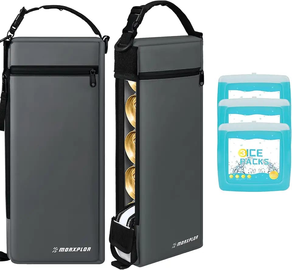 MORXPLOR Golf Cooler Bag - 6 Can Insulated Beer Sleeve Soft Cooler,Golf Cart Accessories,Golf Club Bag Accessories