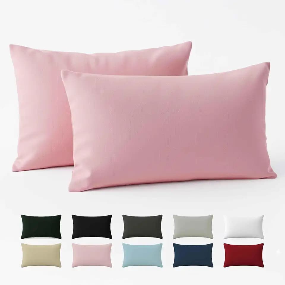 Kissenbezug 50x70 Renforcé Baumwolle (2er-Set) - Rosa - Dicht gewebt mit 57 Fäden/cm² - Kissenbezug 70x50 cm - Oeko Tex Zertifiziert - Dreamzie