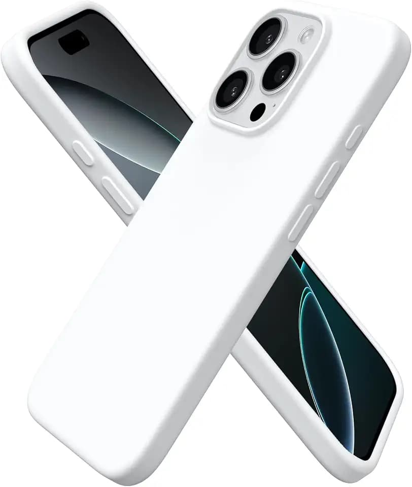 ORNARTO for iPhone 16 Pro Case, Liquid Silicone, White