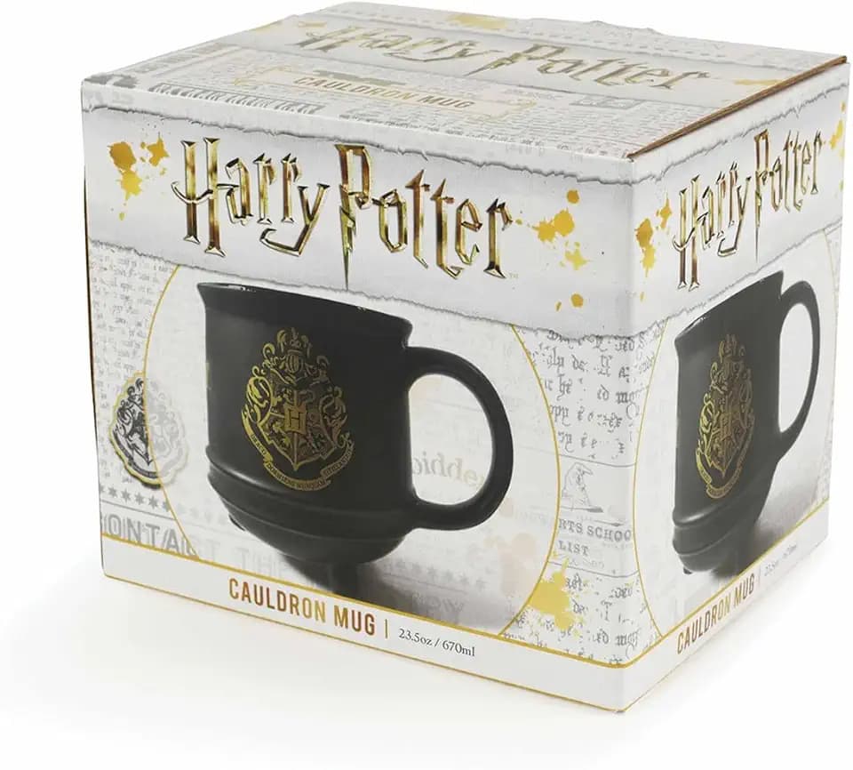 HARRY POTTER (COLOURFUL CREST HOGWARTS) CERAMIC CAULDRON MUG