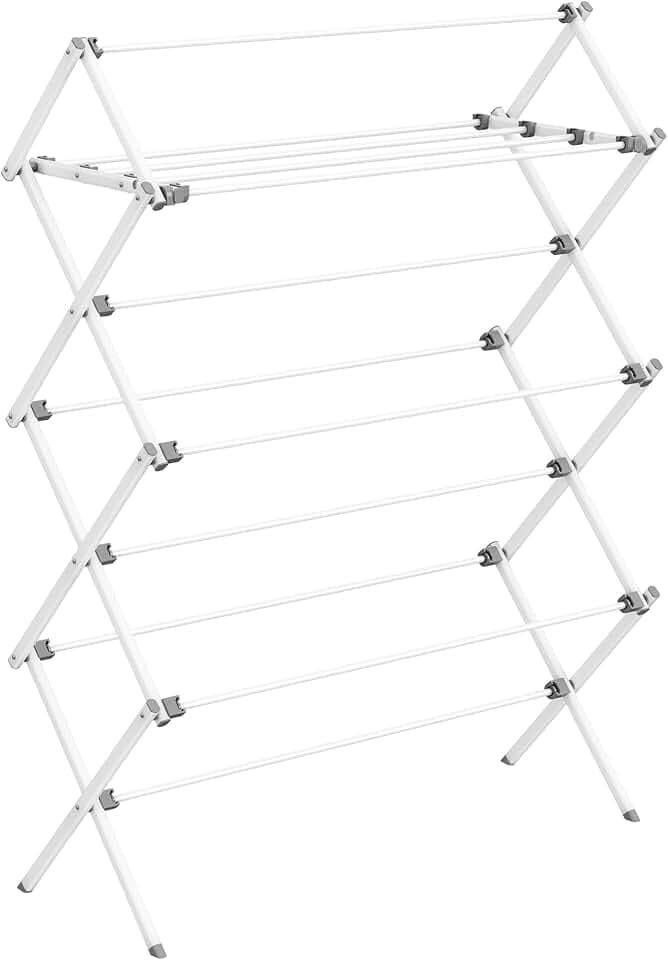 SONGMICS Foldable Clothes Drying Rack, 36.6 x 14.6 x 53.2 Inches