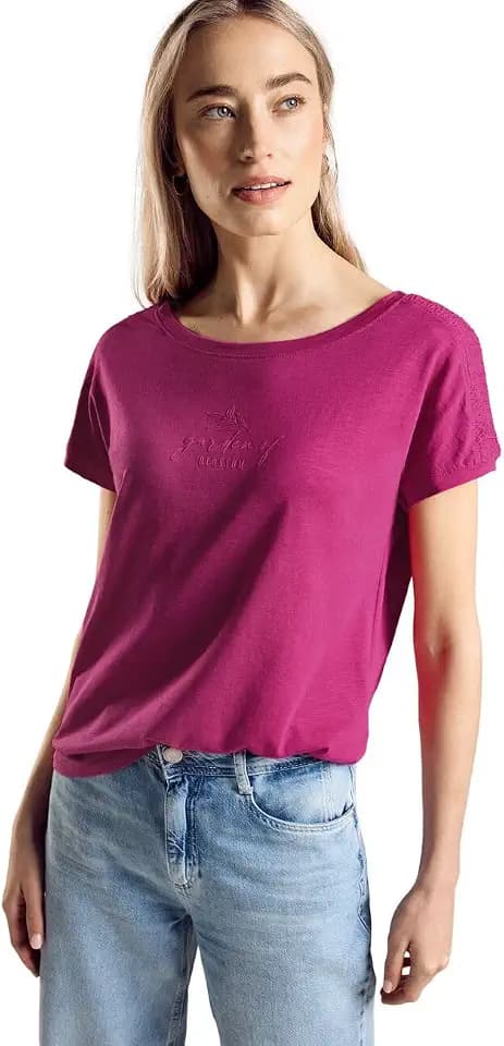Damen T-Shirt mit Raffung