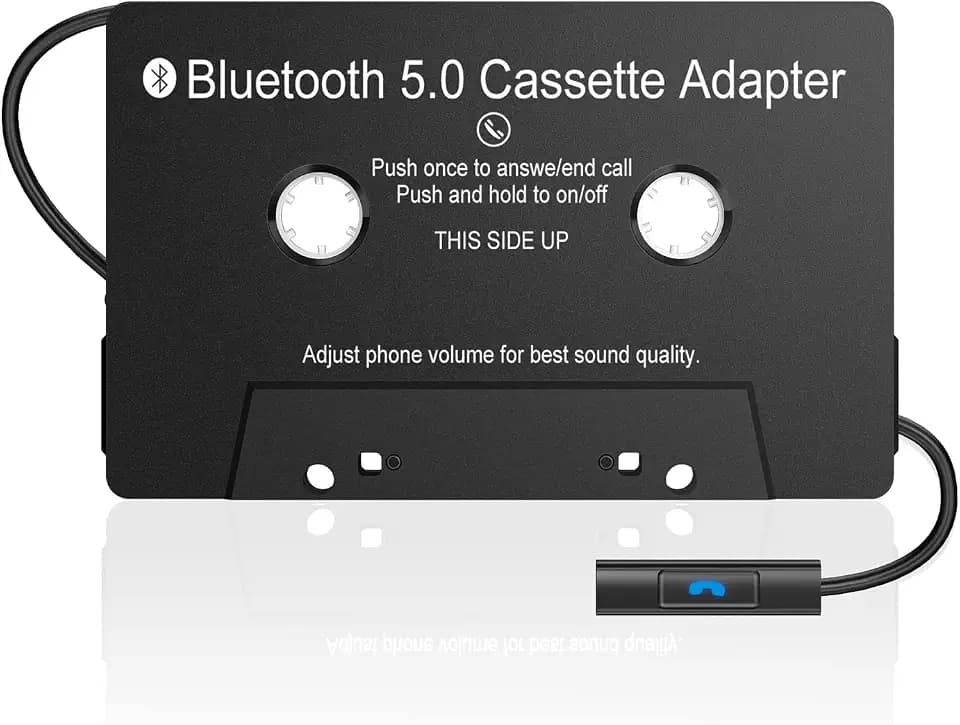 Kedok Audio Cassette Aux Adapter, Bluetooth 5.0 Cassette Receiver,Cassette Tape to Aux Adapter,Tape Audio Adapter, Tape Desk Player for Listening Mobile Phone Music and Car Voice,Hands Free