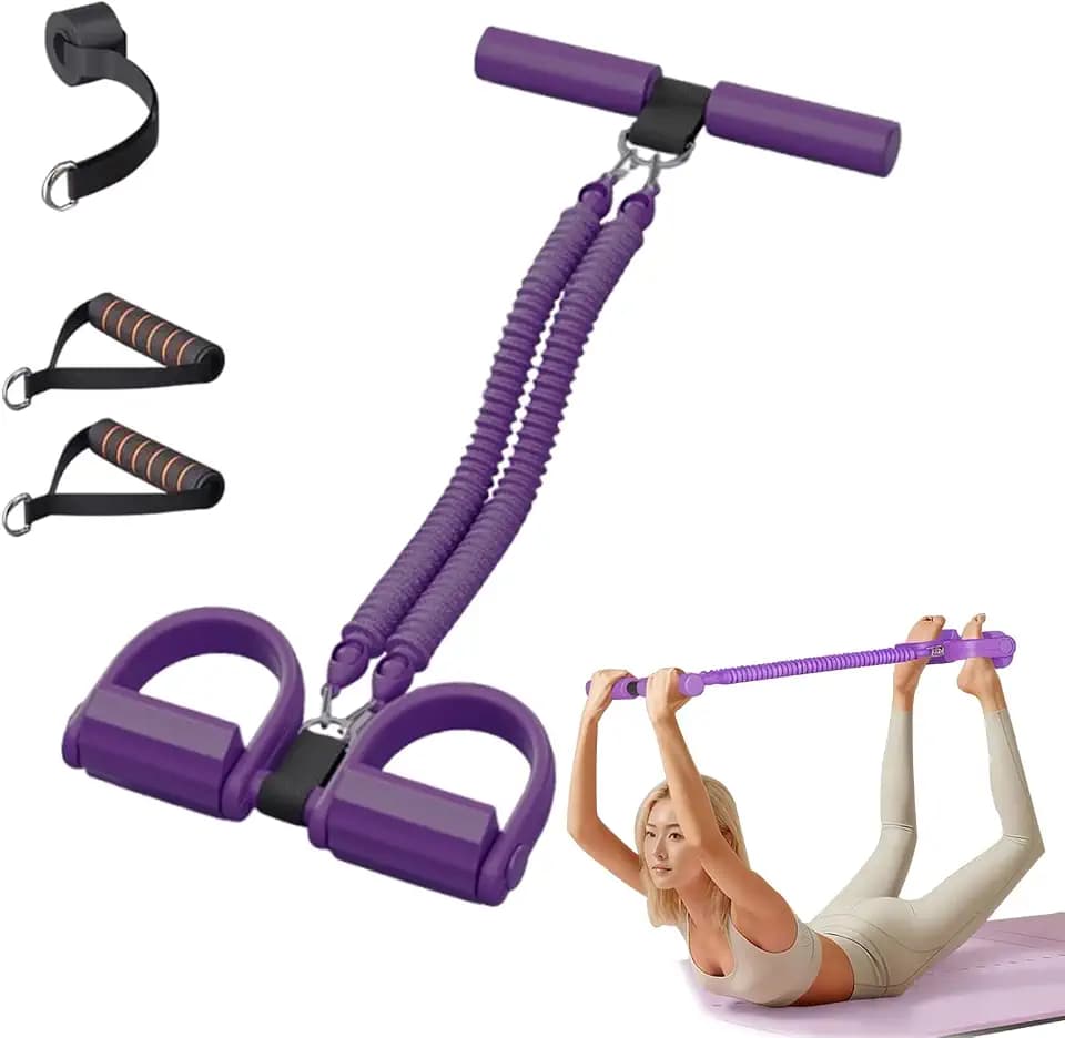 Expander Fitness aus Latex für 3 Tubes Elastische, Bauchtrainer Multifunktionale Sportgerät, Expander Sit Up Trainingsgeräte, Bauchtrainer für Zuhause Krafttraining