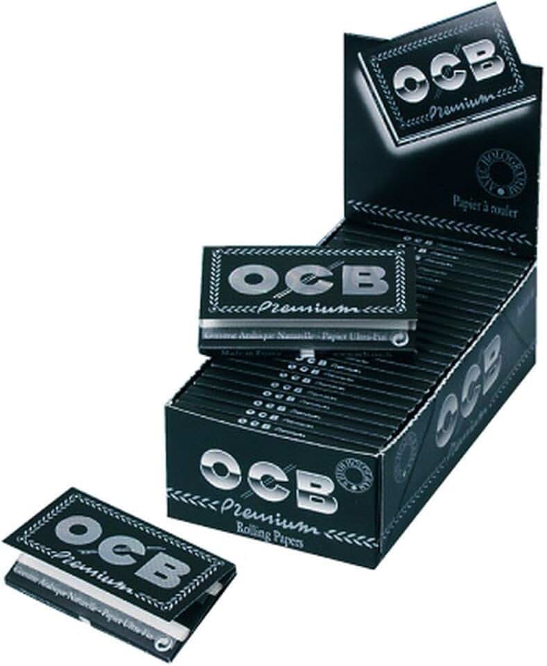 2 Boxen (50x) OCB Schwarz Black 100er Zigarettenpapier Filigrane Gomme No.4 kurz