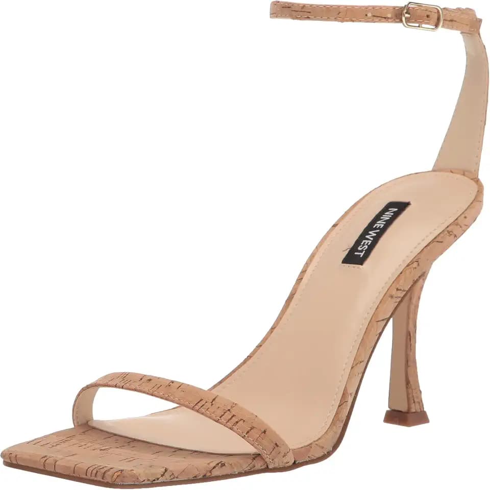 Nine West Women's Yess5 Heeled Sandal, Real Cork 111, 6