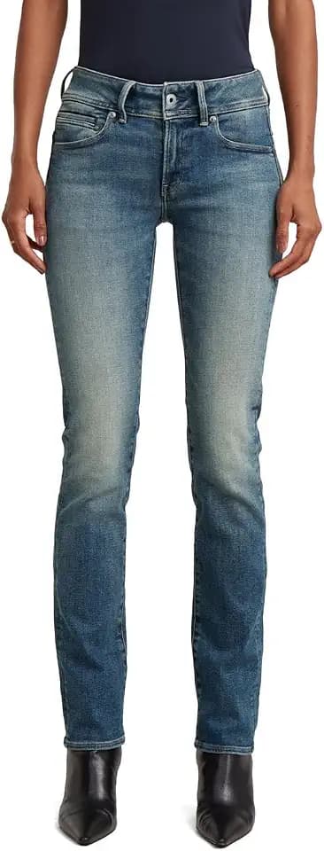 G-STAR Women's Midge Saddle Straight Jeans, Blue, 33W x 32L