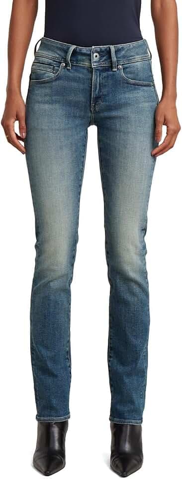G-STAR Women's Midge Saddle Straight Jeans, Blue, 27W x 28L