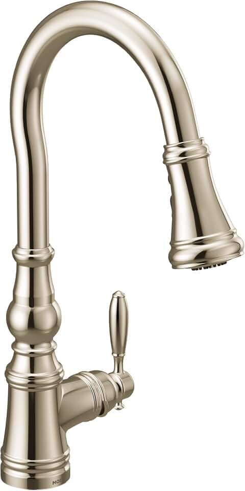 Moen S73004NL Weymouth Polished Nickel Pulldown Kitchen Faucet