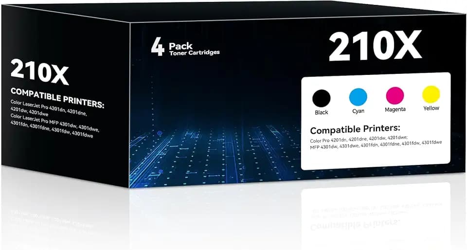 210X Toner Cartridges for HP 210A Toner Cartridges 4 Pack 4301fdw Toner