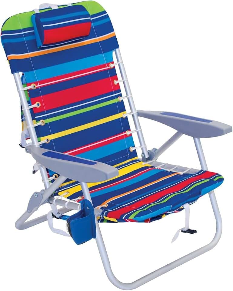 Rio Brands ASC529 4-Position Backpack Lace-Up Suspension Folding Beach Chair