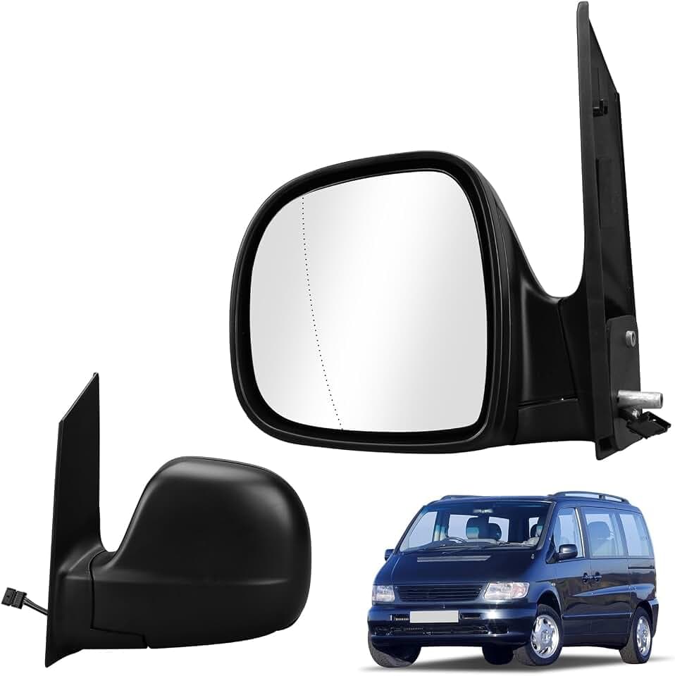 Außenspiegel Spiegel Links Ersatz für 2003-2014 Mercedes Vito W639 Elektrisch, Seitenspiegel Komplettsets mit Asphärisch Beheizt Glas, Ersatz OE#A639-810-9816