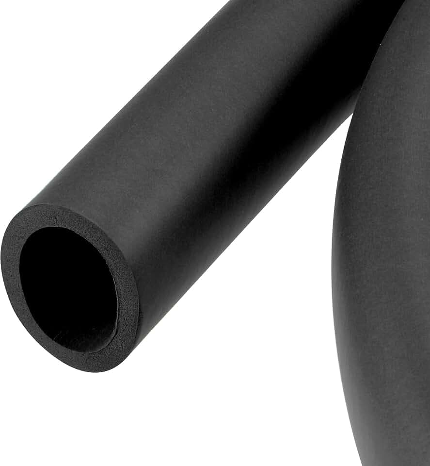 MECCANIXITY Foam Grip Tubing Handle Grips 1 3/32"(28mm) ID 3/16"(5mm) Wall Thick 5ft Black Non-slip for Fitness, Tools Handle Support