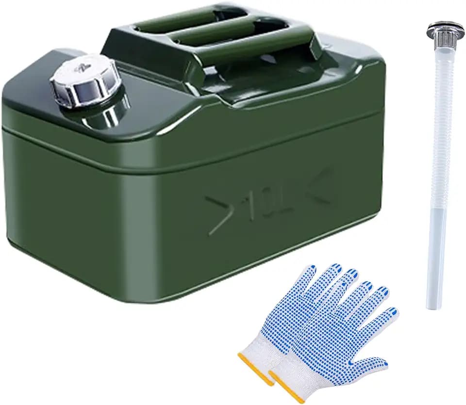 2.5 Gallons Metal Water Can 10liters Stackable Container, Portable Suitable for Outdoor Travel, Car Camping, Emergency Backup (Not For Drinking Water)