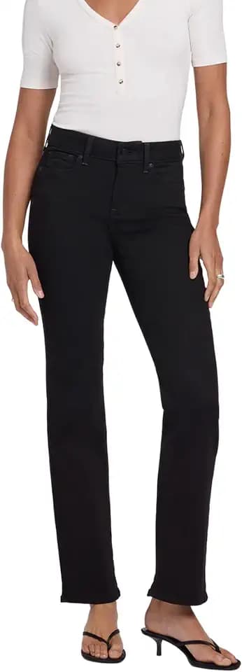 NYDJ Damen Petite Marilyn Straight Leg Jeans, schwarz, 36 Zierlich