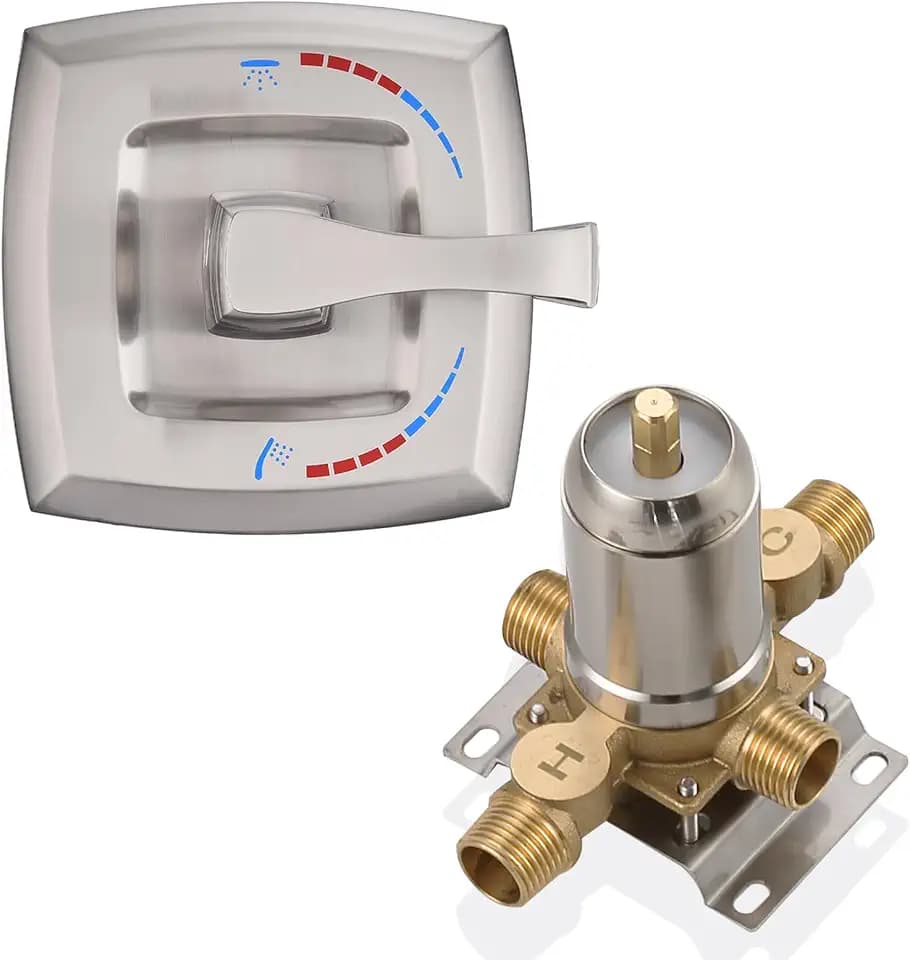 Shower Control Valve 2 Way Outlet Diverter Single Handle NPT1/2