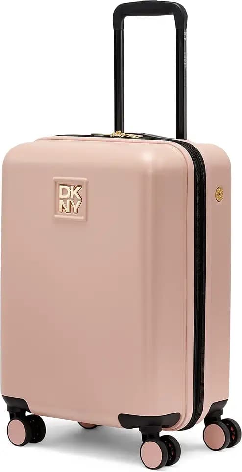 DKNY On the Go 21" Hardshell Lightweight Expandable Carry-On Luggage with Spinner Wheels,Blush