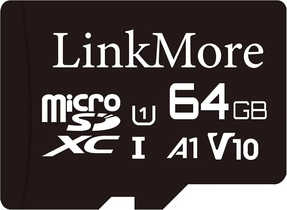 LinkMore 64 GB XV11 Speicherkarte Micro SD, A1, UHS-I, U1, V10, Micro SDHC Karte Für Switch, Smartphones, Actionkameras, TF Karte Speicherkarte mit sd Karten Adapter, Lesen bis zu 95 MB/s