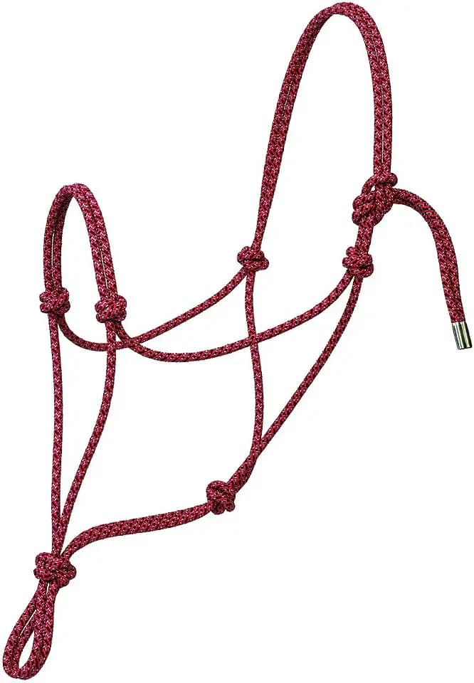Weaver Leather Silvertip No. 95 Rope Halter, Small, Black/Gray/Red, (35-9504-W32)