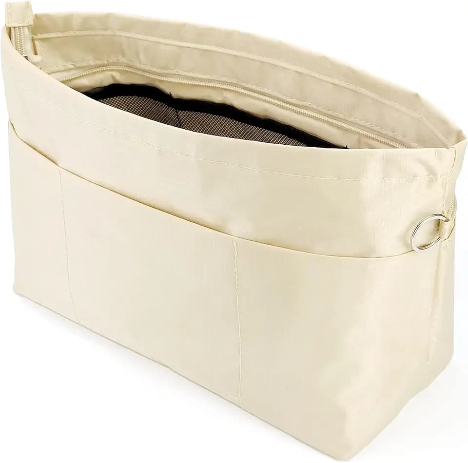 Handbag Tote Purse Organizer Insert, X Large, Beige