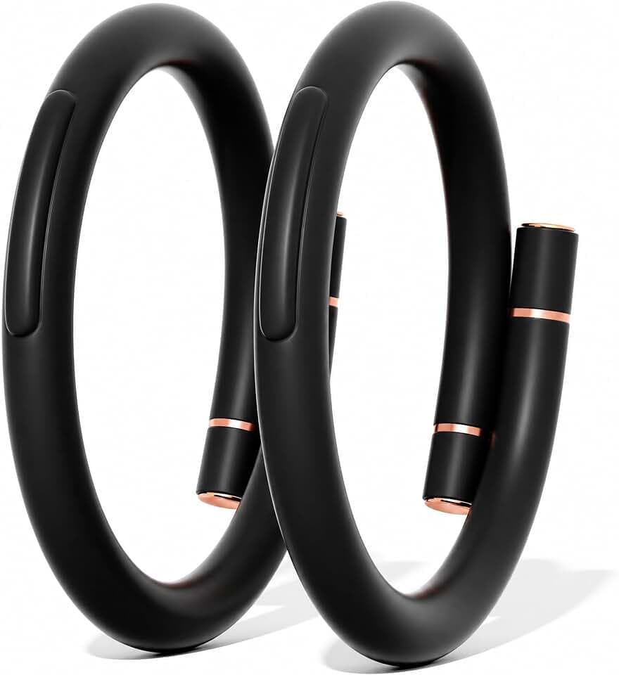 BuggyBands 2 Pack Stylish Mosquito Repellent Bracelets for Adults, Black