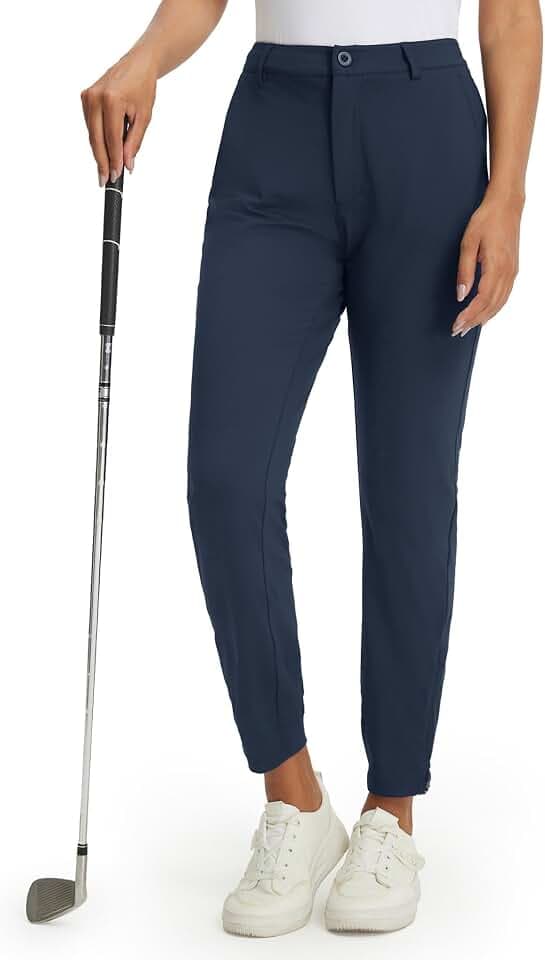 M MAELREG Women's Golf Pants Lightweight Quick Dry Ankle Zip Track Pants