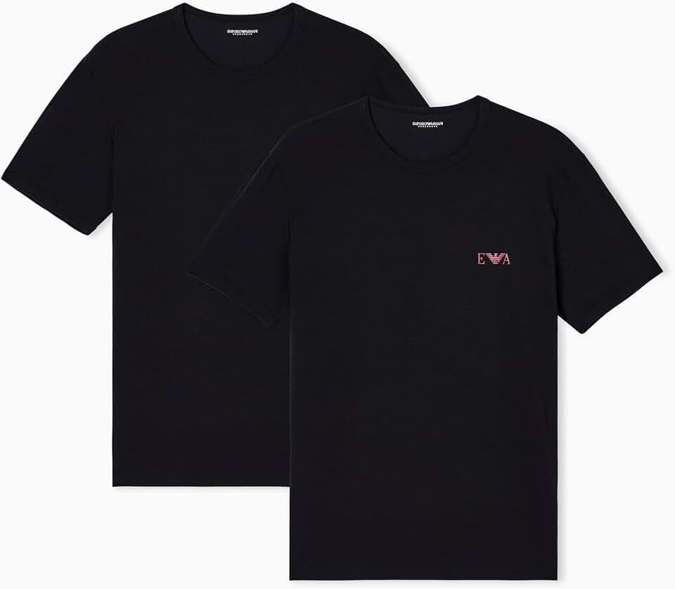 Emporio Armani Herren 2-Pack Crew Neck T-Shirt T-Shirt (1er Pack)