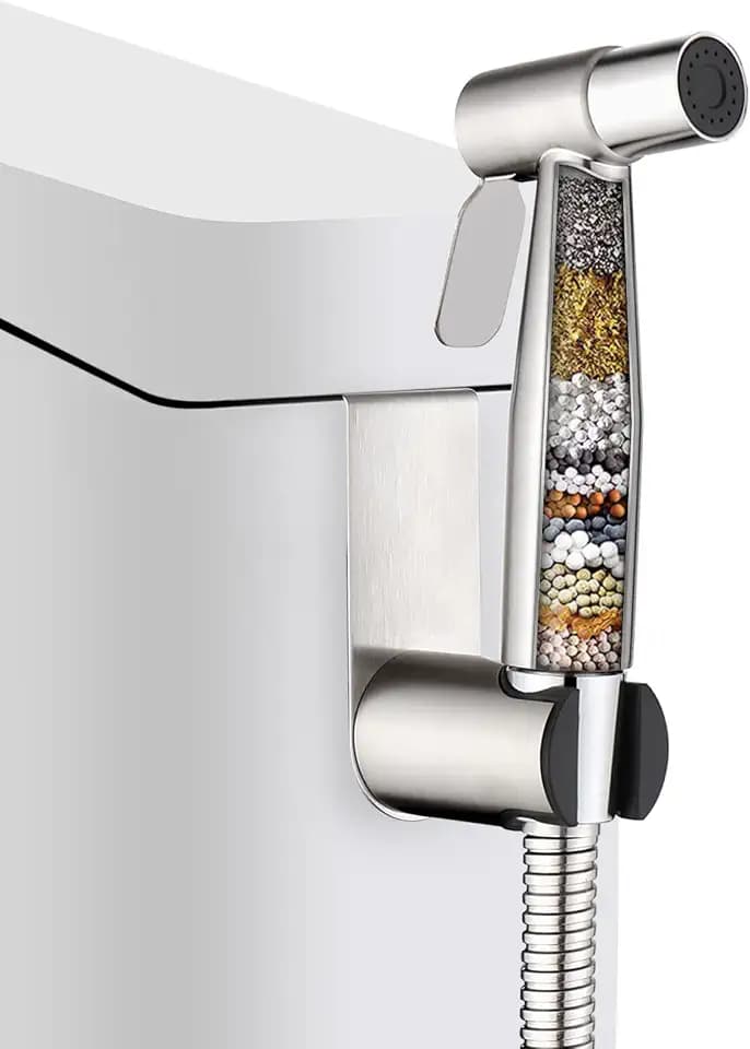 Handheld Bidet Sprayer for Toilet with Filter, Adjustable Water Pressure Stainless Steel Jet Spray for Toilet, Filtered Fresh Water for Feminine Wash and Cloth Diaper Rinsing