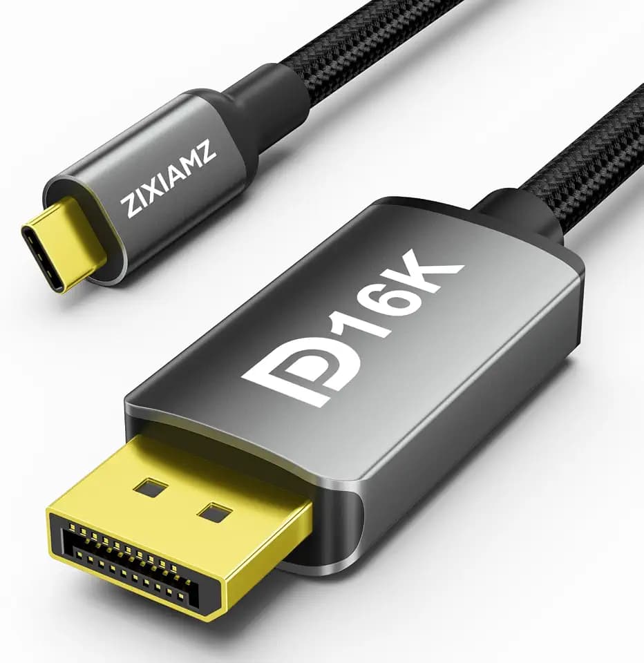 USB C to DisplayPort 2.1 Cable 3.3FT Unidirectional 16K@60Hz