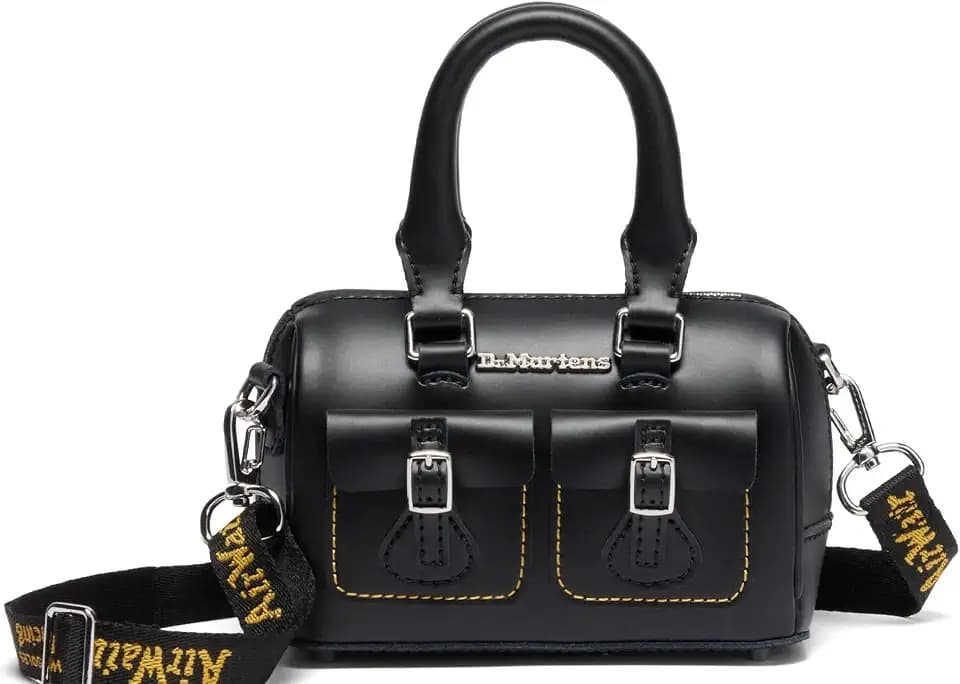 Dr. Martens Leather Mini Top Handle Bag, Black Kiev