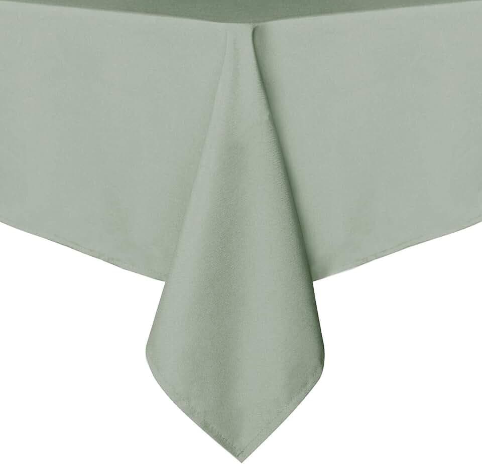 sancua Rectangle Tablecloth, 60 x 84 Inch, Sage Green