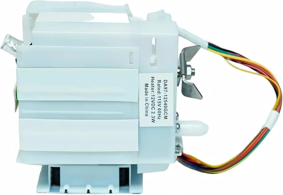 DA97-12540G Ice Auger Motor, for Replacement Samsung Refrigerator Ice Auger Motor Assembly, Replacement DA97-12540A, AP6025062, PS11758619, with Fill Tube Heater, 12 Pin Wire Harness, 12VDC, 2.3 W