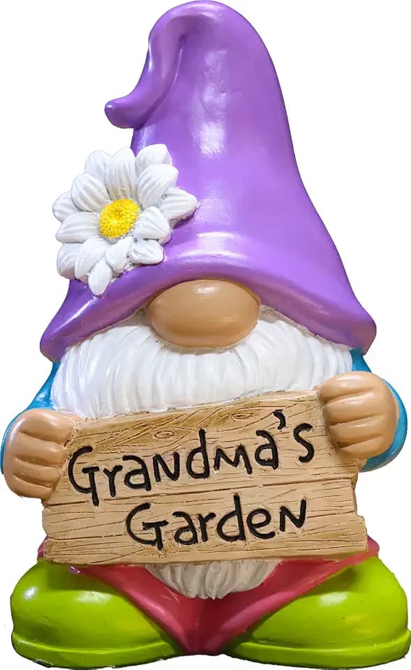 Spoontiques - Decorative Garden Statue - Colorful Home Décor for Indoor or Outdoor Use - Patio Decoration - Garden Accessory - Grandma's Garden Gnome