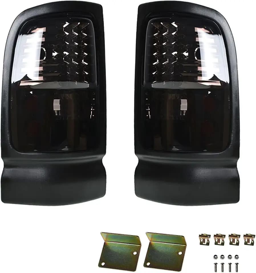 WFLNHB Driver and Passenger Side Tail Lights Assembly Replacement for Ram Truck 1500 2500 3500 1994-2001 Rear Tail Light Lamp CH2801135 CH2800130