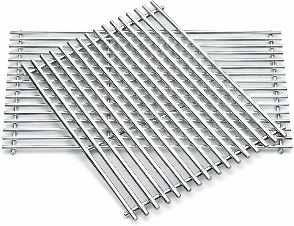 18.75"×13.25" 304 Stainless Steel Grill Grates - 9MM - 66095/66802 Replacement for Weber Genesis II/LX 300 Series GS4 (E/S/SE/CE/CSS-310 · 315 · 325 · 330 · 335 · 340 · 345, 2017+)