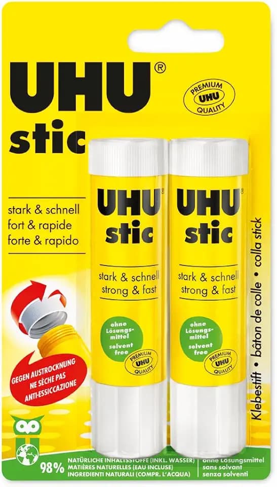 UHU 52190, 2 Klebestifte, Weiß, 21 g