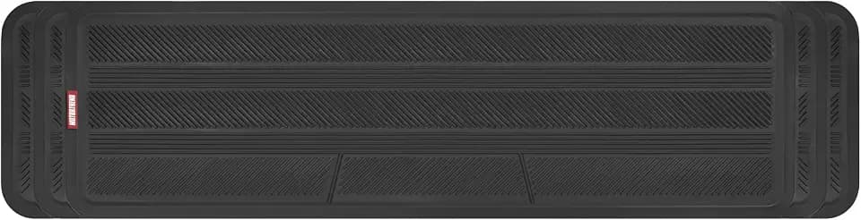 Motor Trend Heavy Duty Rear Back Seat Floor Mats 2nd or 3rd Row Floor Mat for Car, SUV & Van - All Weather SUV Black Runner Rubber Mat - Floor Runner Back Row Floor Mat Interior Accessories 57" x 15"