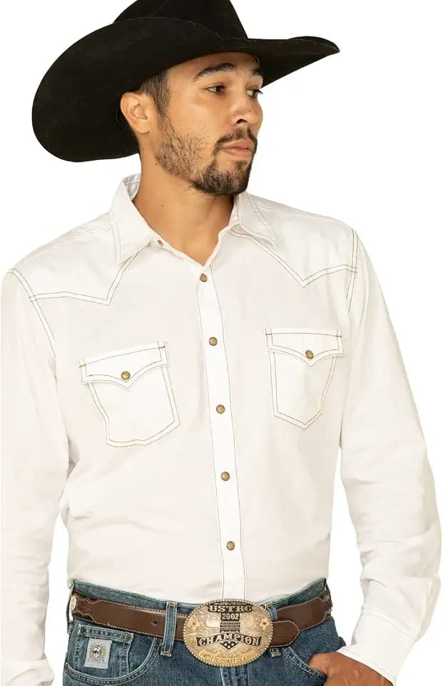 Wrangler Mens Retro Two Pocket Long Sleeve Snap Shirt Discontinued