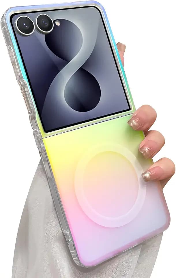 SAKUULO Magnetic Case for Samsung Galaxy Z Flip 8, Iridescent Matte