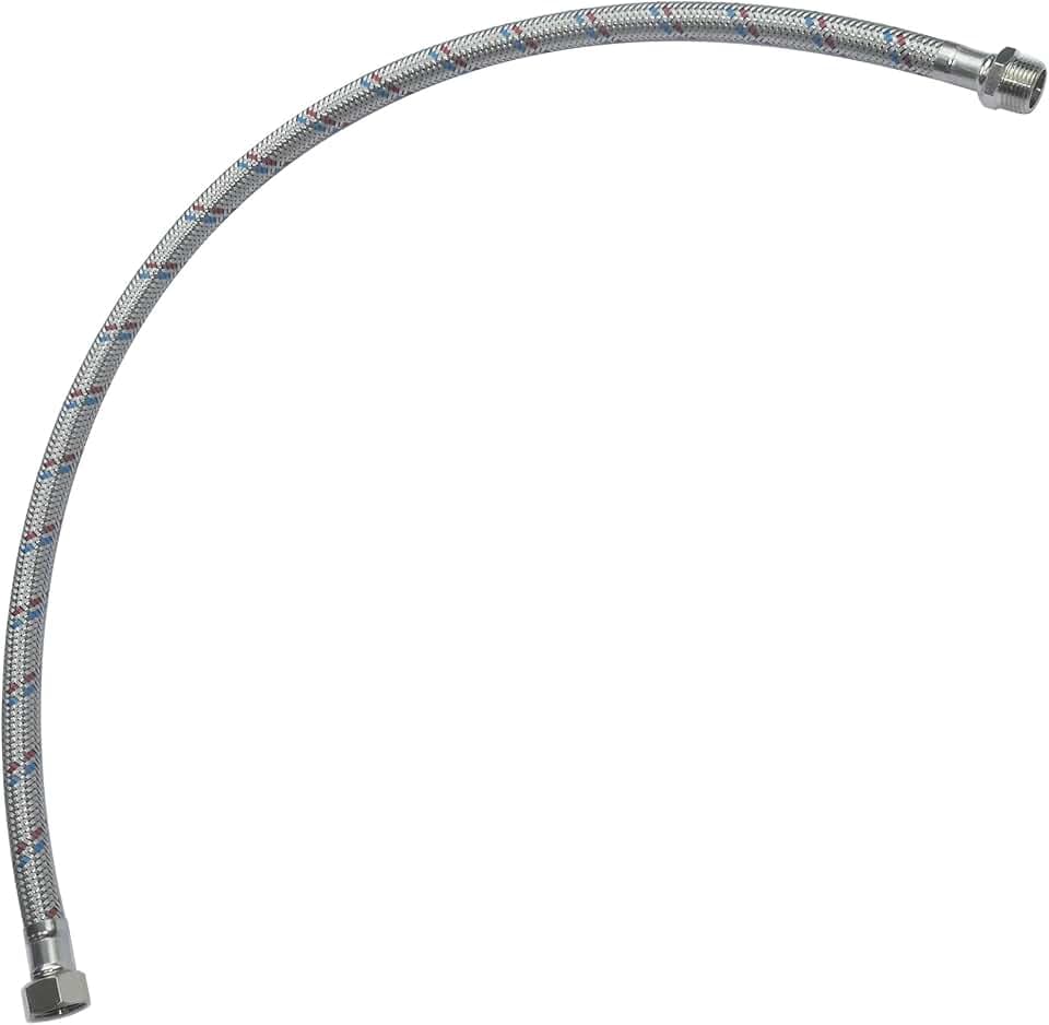 AERZETIX - C51087 - Schlauchleitungen sanitär 600mm 3/8'' männlich - weiblich - flexible verbindung wasserhähne badezimmer küche heizung - flexibler anschlussschlauch